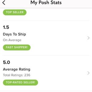 Posh Ambassador, Top Rated Seller, Shop with Confidence